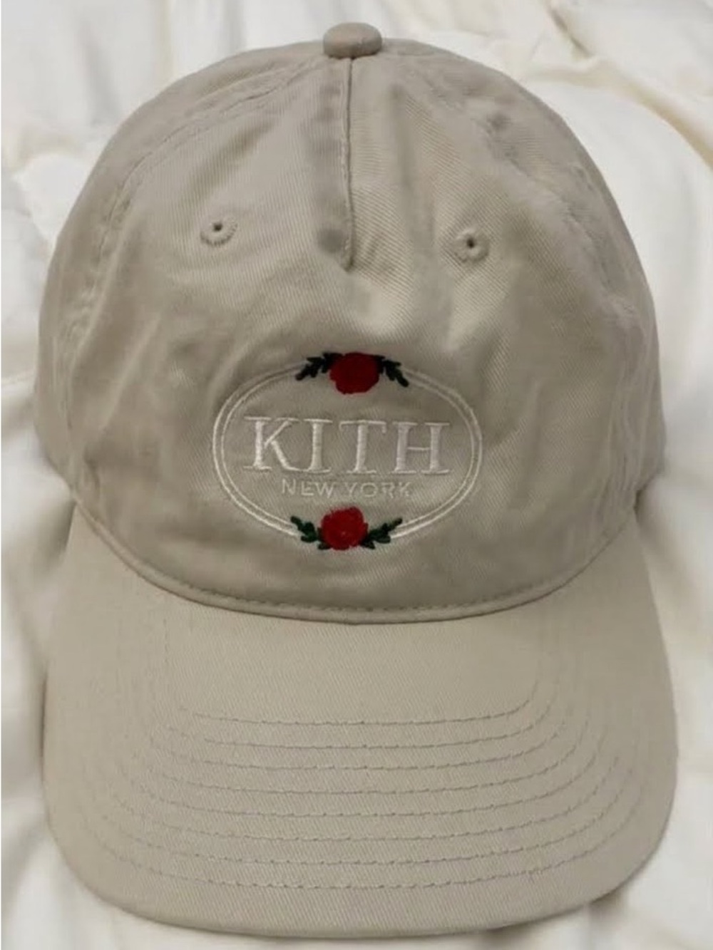 KITH Women Kith & Kin Rose Embroidered Oval Logo Cap